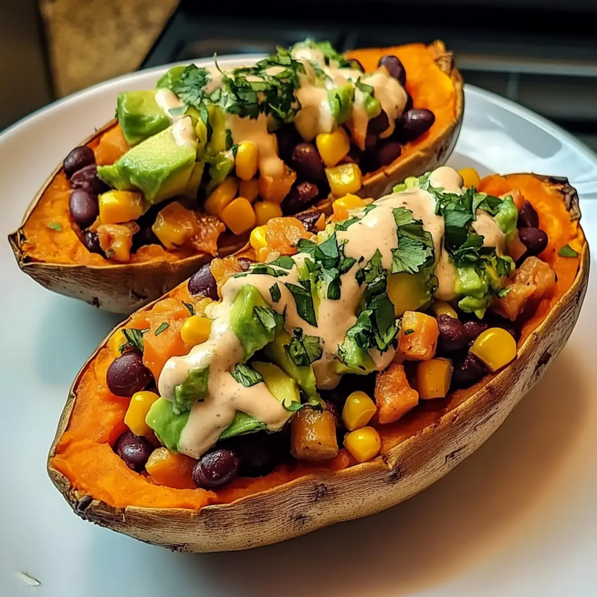 Stuffed Sweet Potato with Avocado