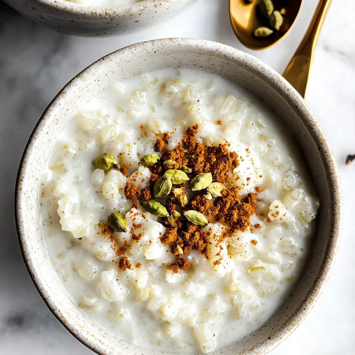 rice pudding with cardamom and vanilla