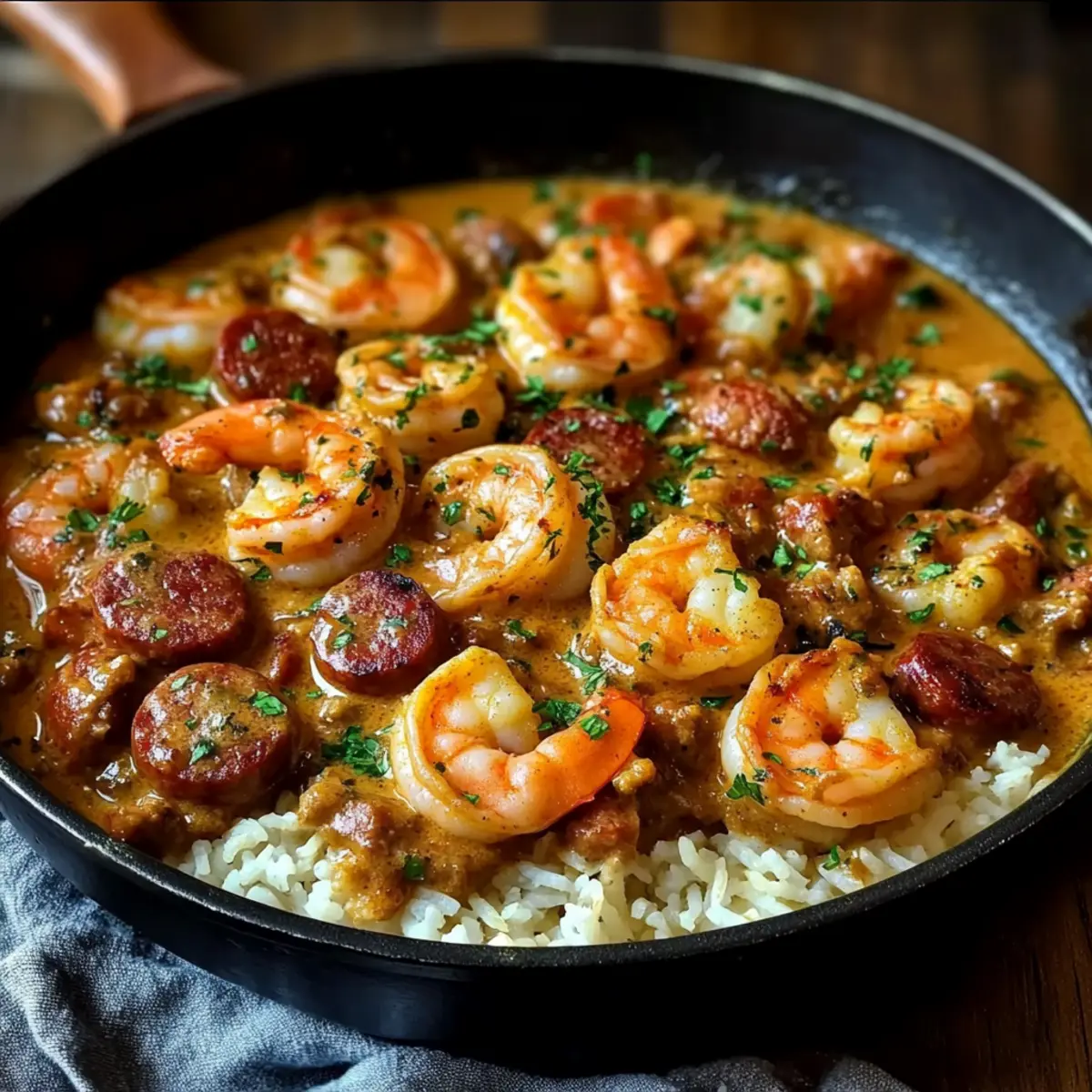 Smothered Shrimp And Sausage
