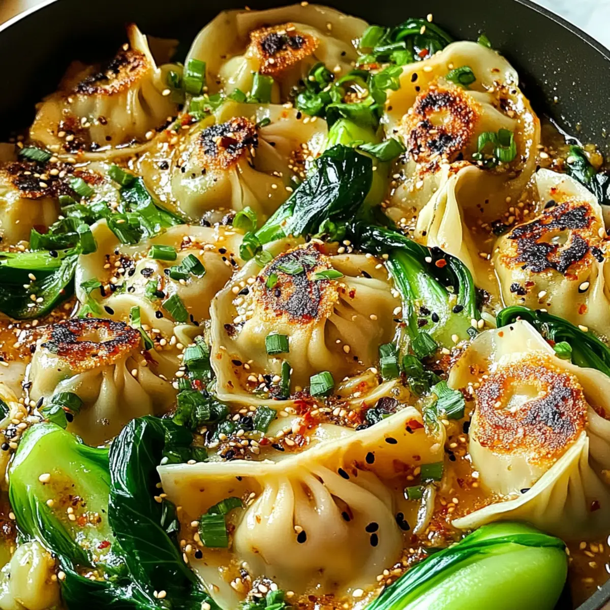 One Pan Dumpling Dinner
