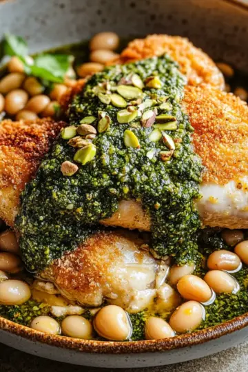 Crispy Chicken with Cannellini Beans