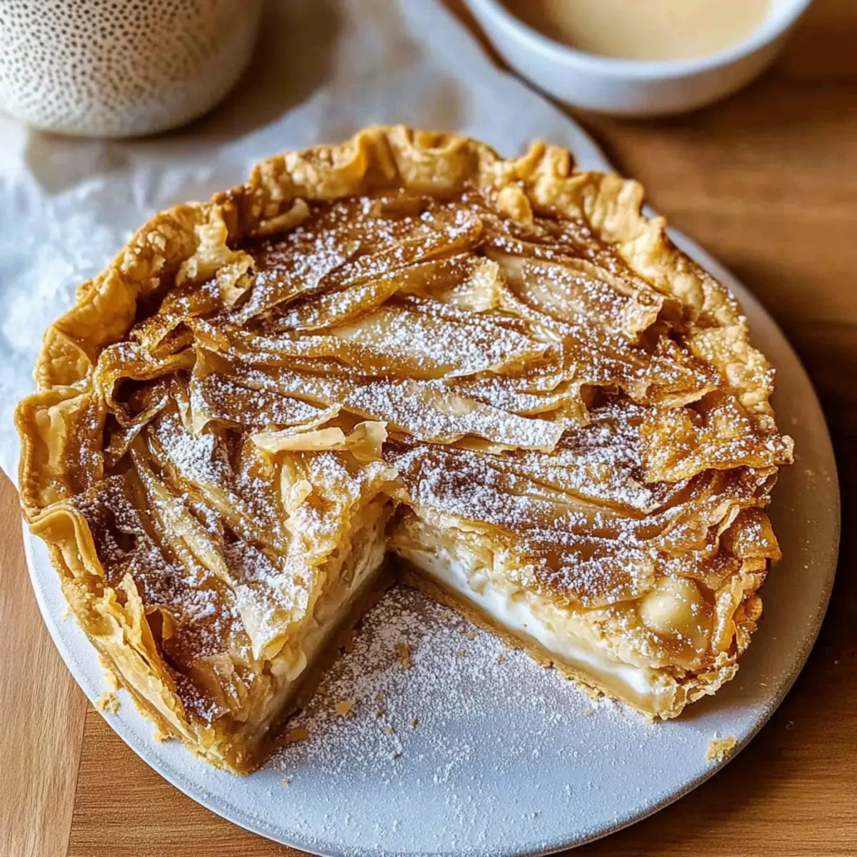Chai Spiced Ruffled Milk Pie