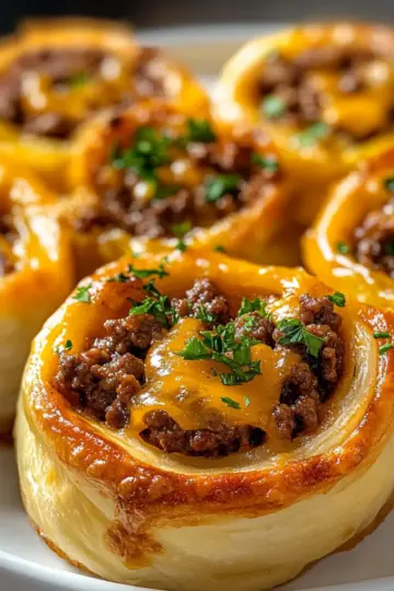 Garlic Butter Cheeseburger Rollups