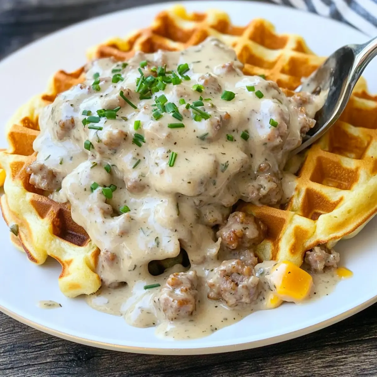 Cheddar Chive Waffles