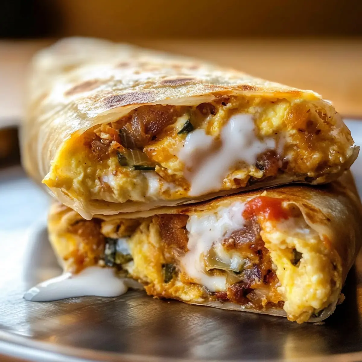 Breakfast Burritos with Chipotle Sauce