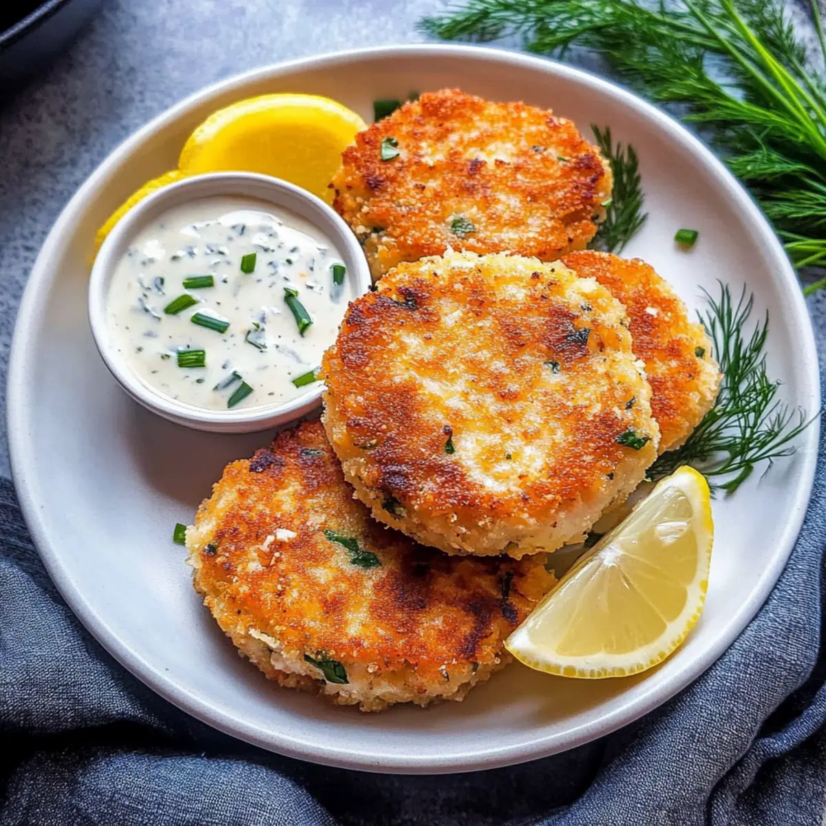 Salmon Cakes Chive Garlic