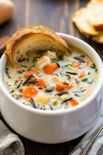 Crockpot Creamy Chicken and Wild Rice