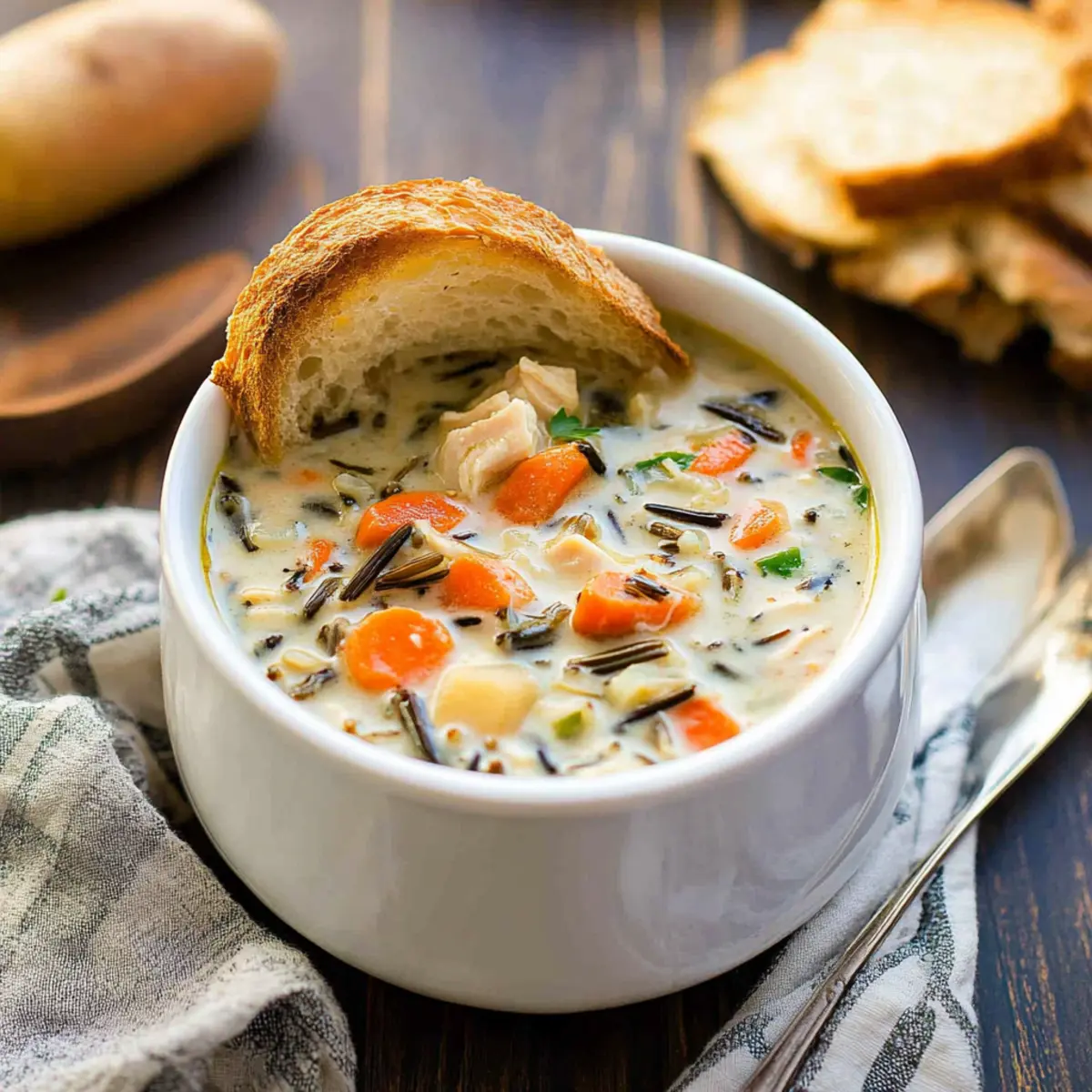 Crockpot Creamy Chicken and Wild Rice