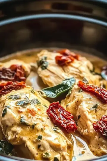 Slow Cooker Tuscan Chicken