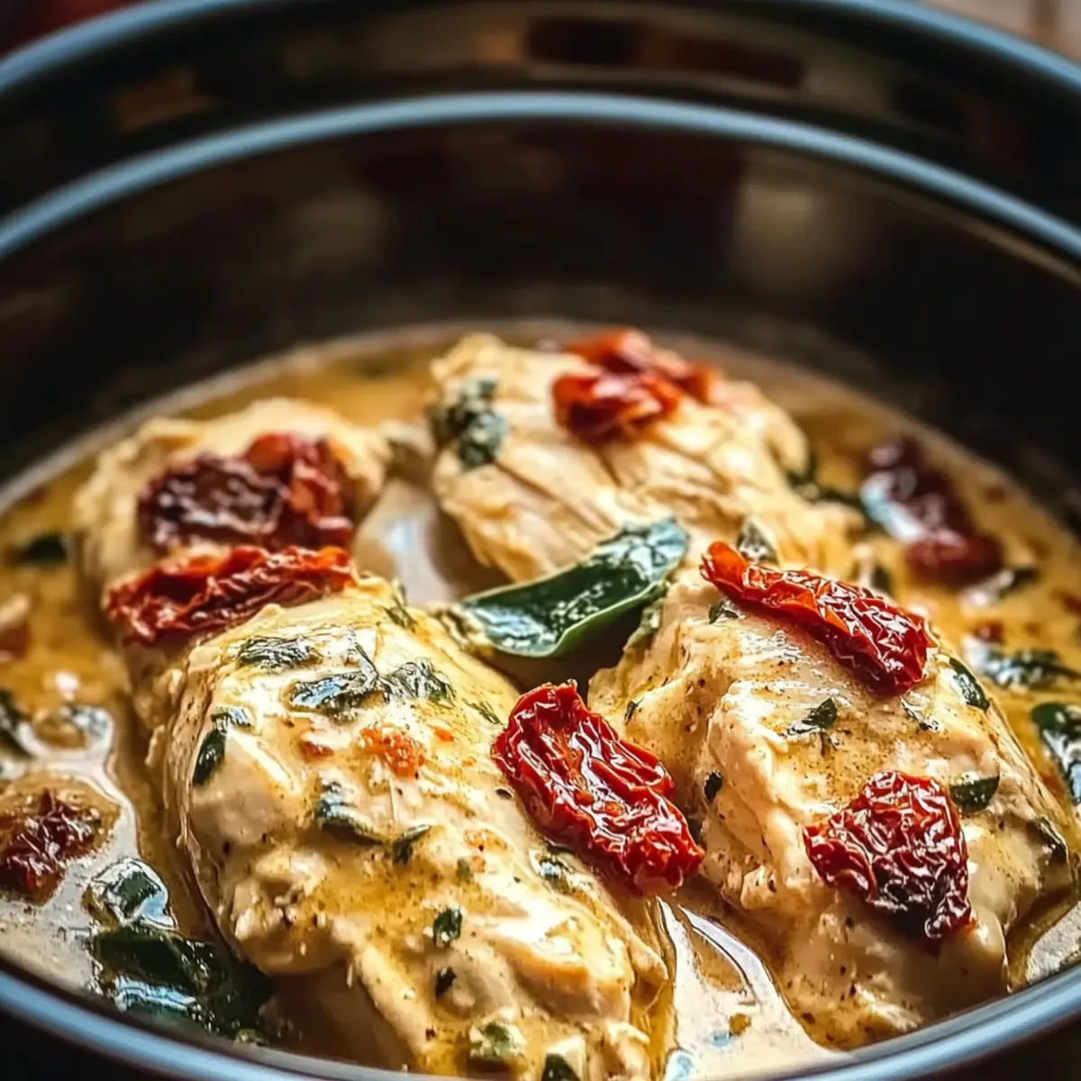Slow Cooker Tuscan Chicken