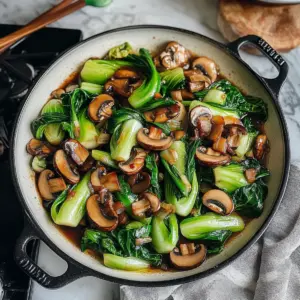 Bok Choy and Mushroom Stir Fry