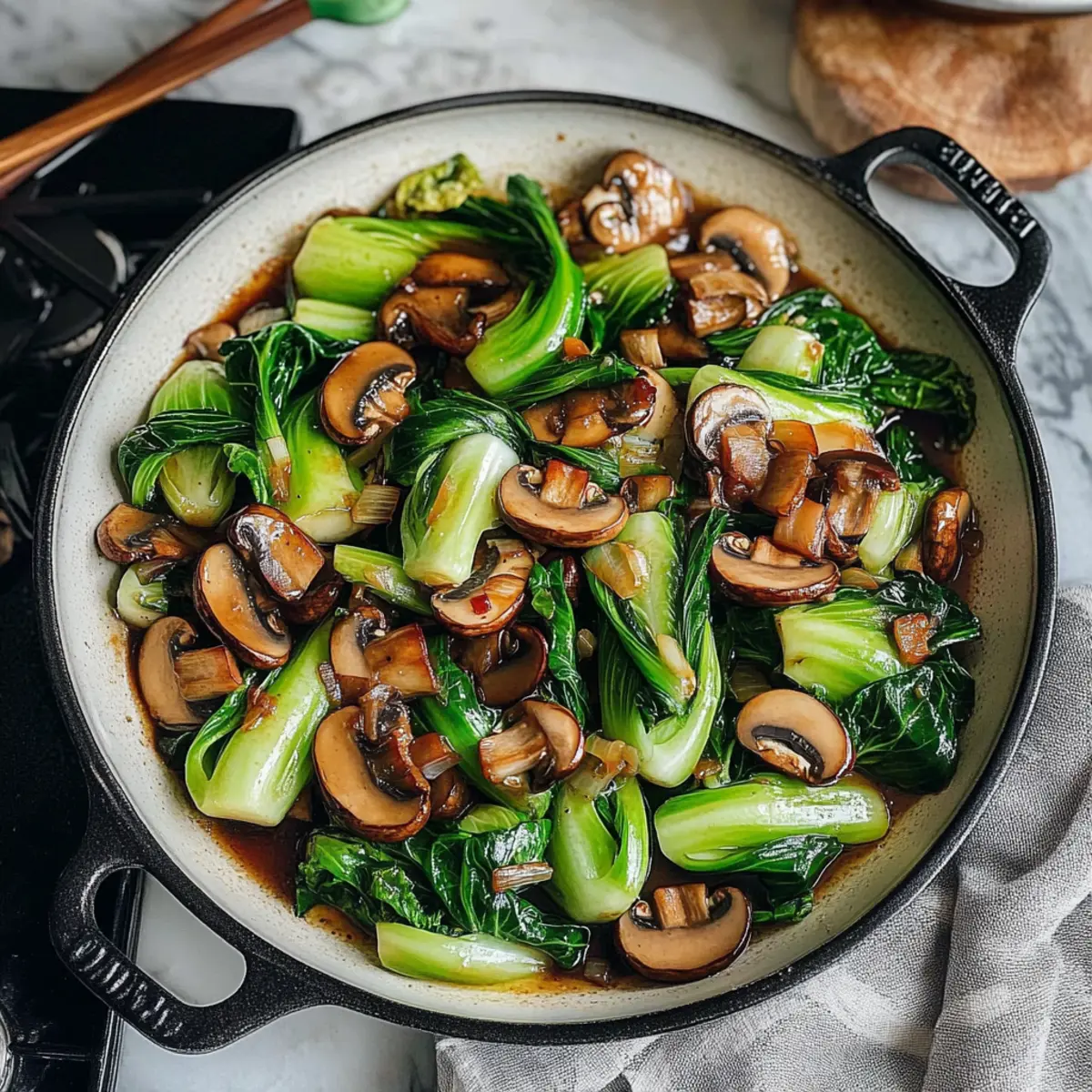 Bok Choy and Mushroom Stir Fry