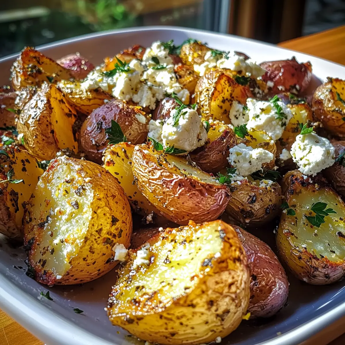 Greek Feta Roast Potatoes