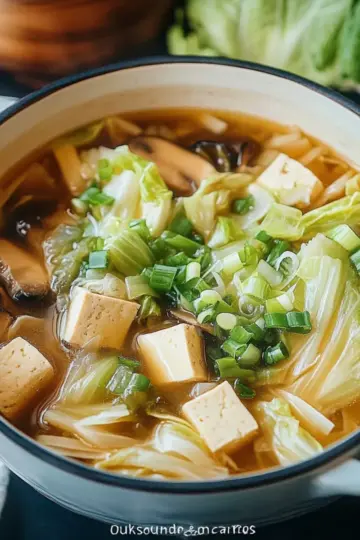 Napa Cabbage Tofu Soup