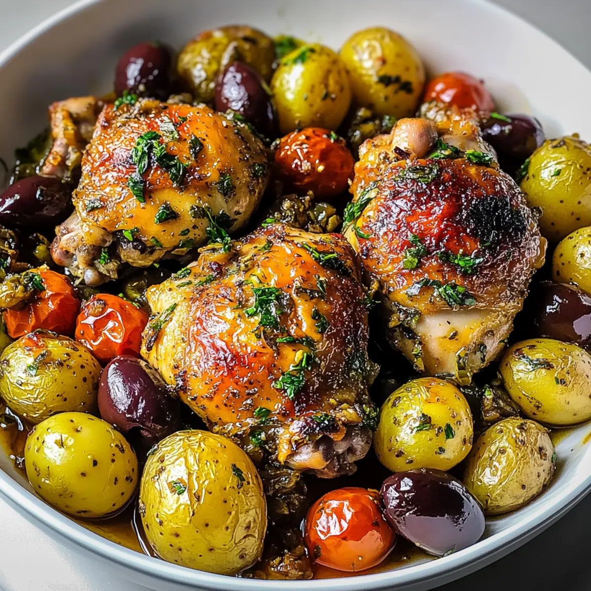 Roasted Mediterranean Chicken Thighs