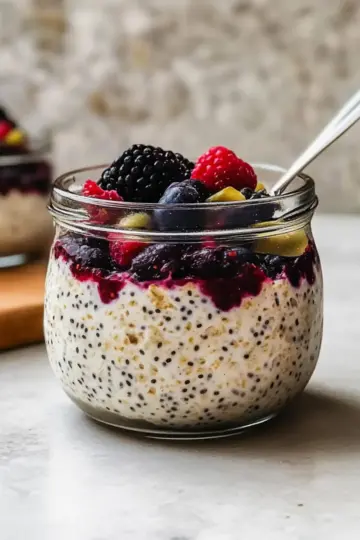 Overnight Oats With Frozen Fruit