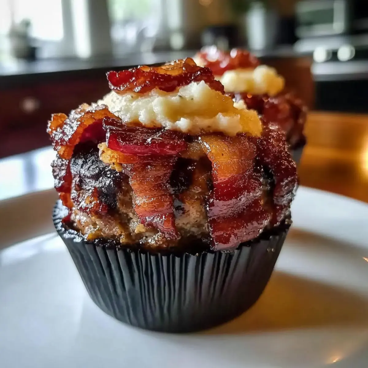 BBQ Bacon Meatloaf Cupcakes