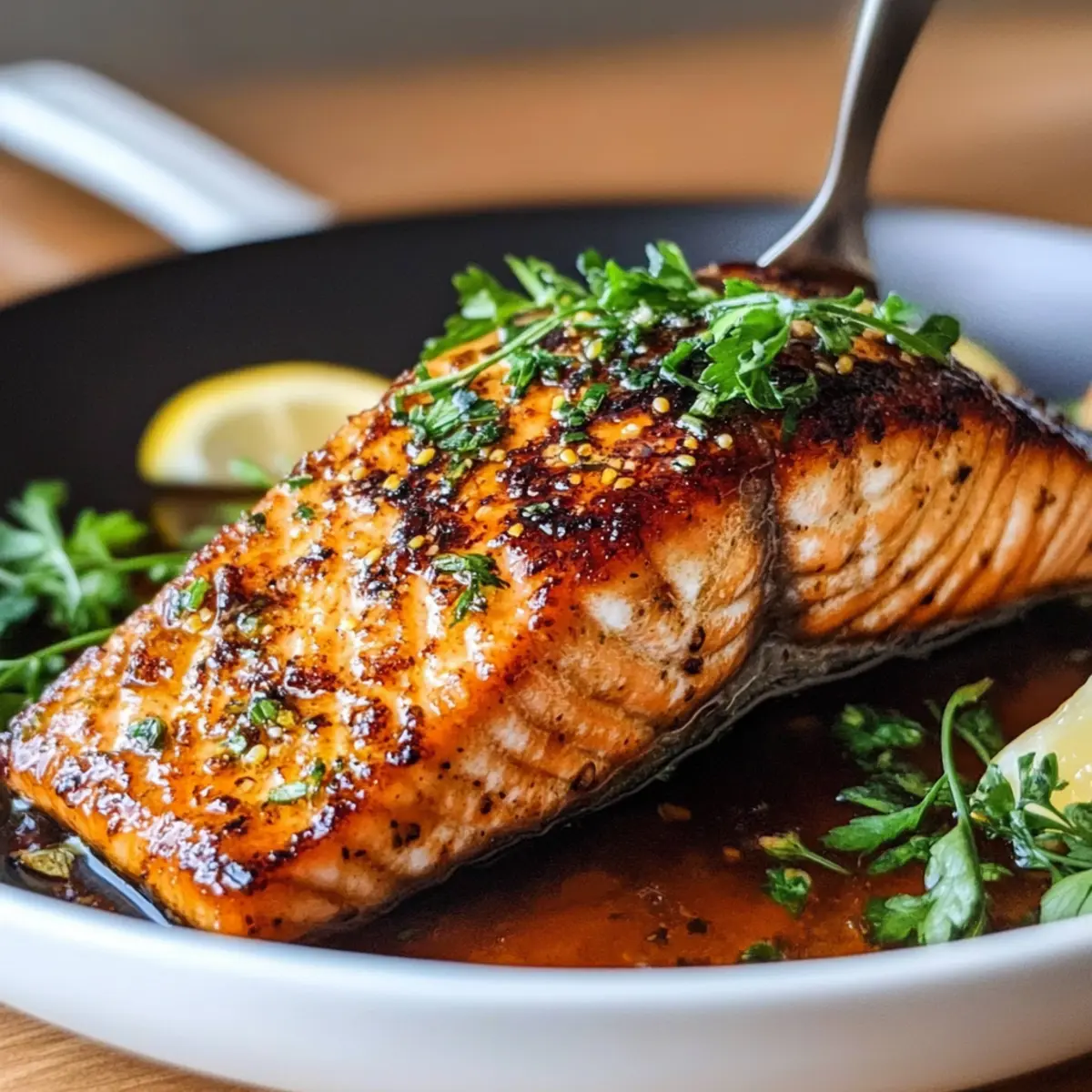 Pan Seared Honey Salmon