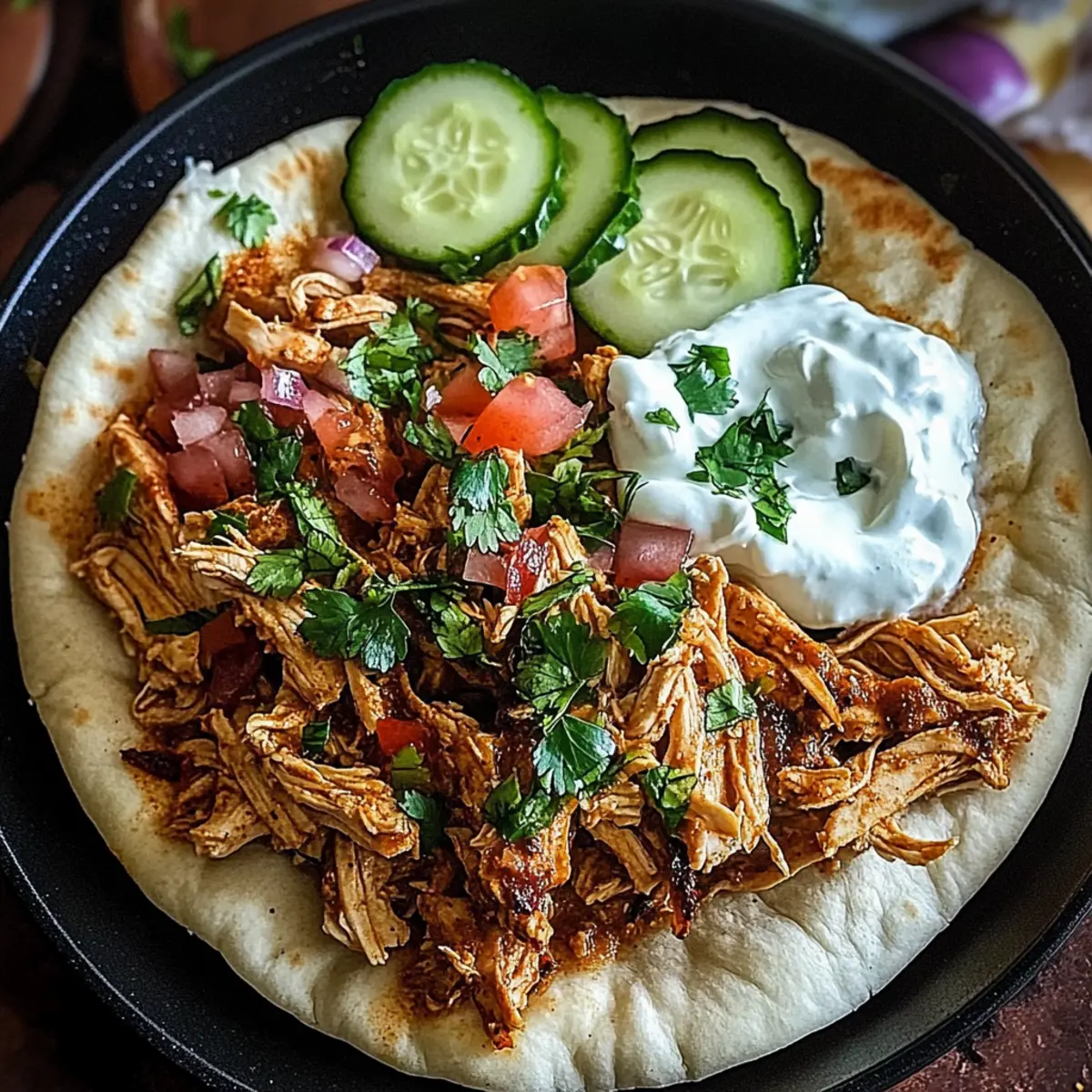 Slow Cooker Chicken Shawarma