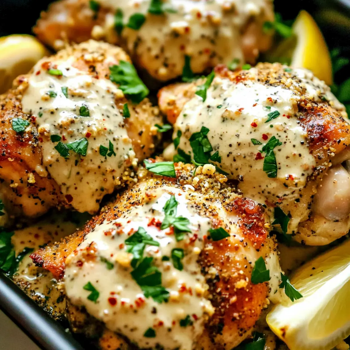 Za'atar Chicken Thighs with Tahini