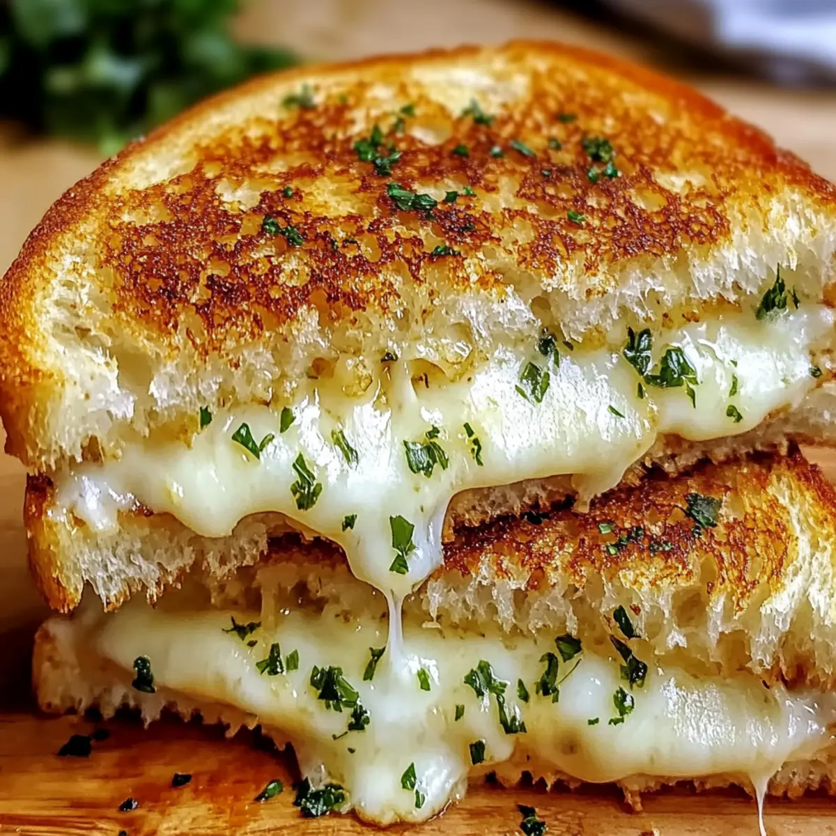 Garlic Bread Grilled Cheese