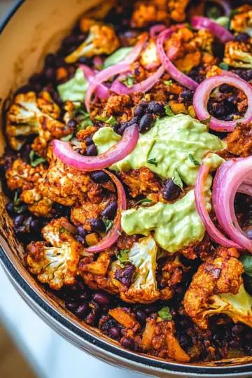 CHIPOTLE CAULIFLOWER & SMOKY BLACK BEANS