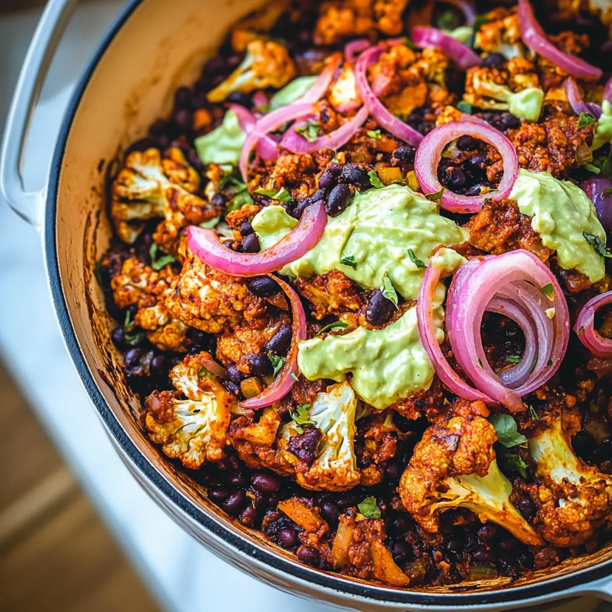 CHIPOTLE CAULIFLOWER & SMOKY BLACK BEANS