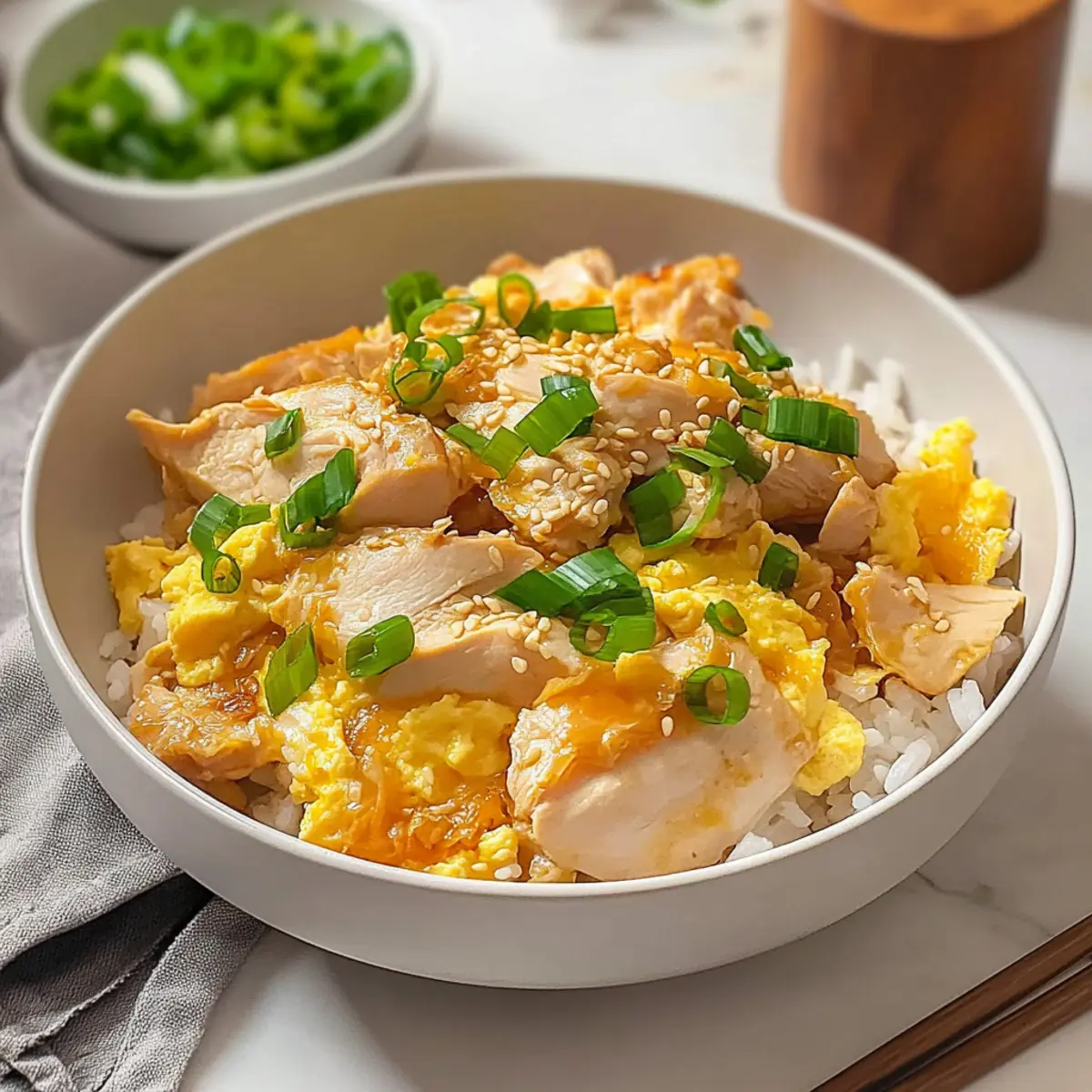 Japanese Chicken & Egg Rice Bowl