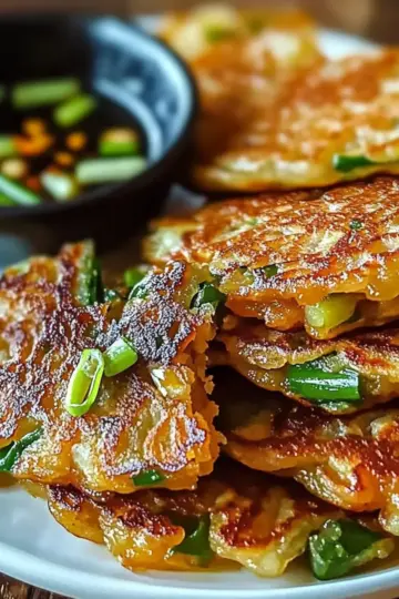 Vegetable Pancakes with Asian Dipping Sauce