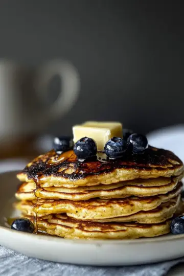 Cornmeal Blueberry Pancake