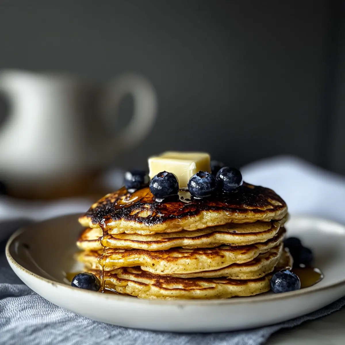 Cornmeal Blueberry Pancake
