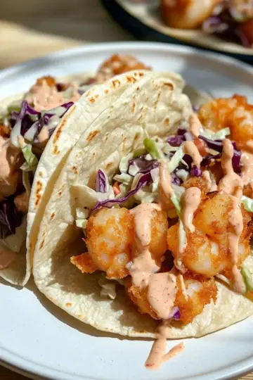 Air Fryer Bang Bang Shrimp Tacos