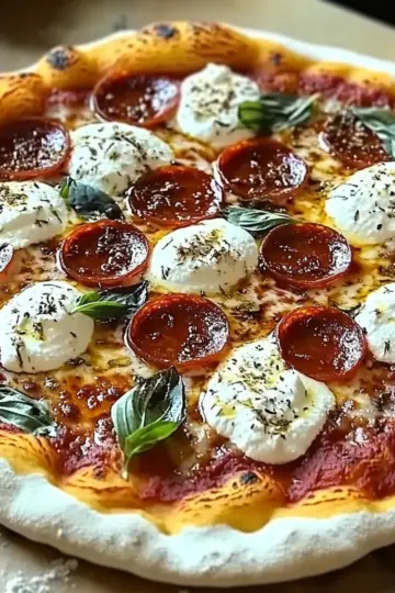 Hot Honey Pepperoni Ricotta Pizza