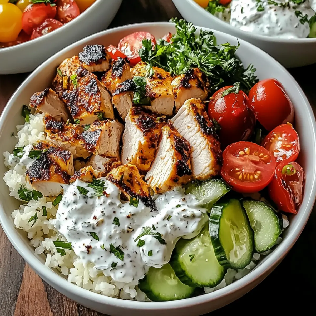 Greek Chicken Gyro Bowls