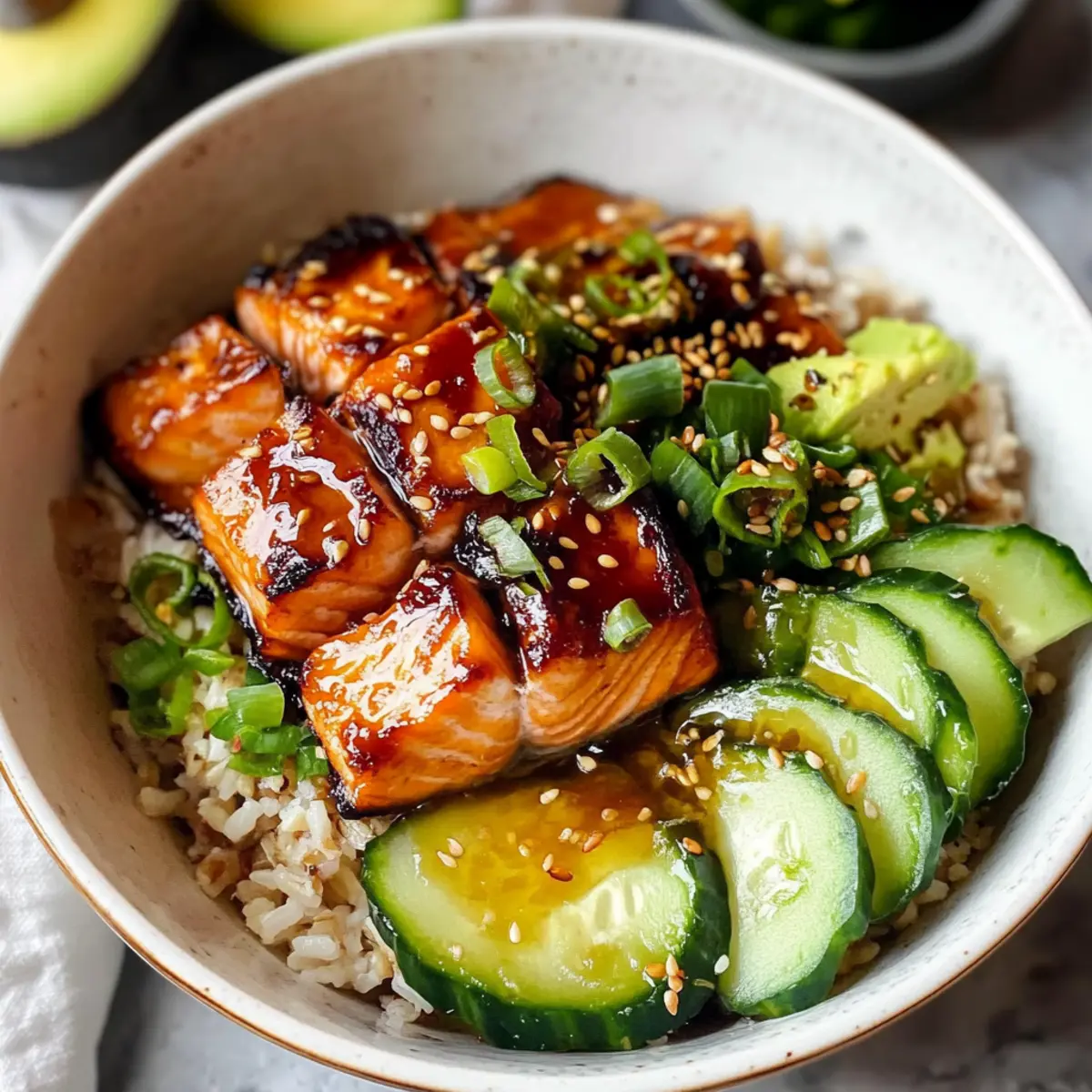 Honey Glazed Salmon Bowl