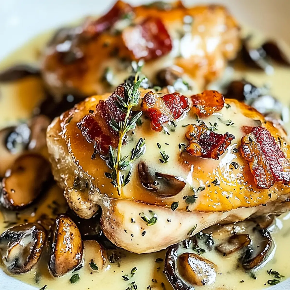 Chicken Thighs Bacon Mushroom