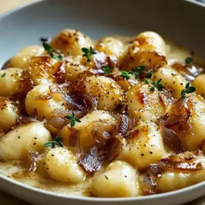 Gnocchi with Caramelized Onions and Gruyere