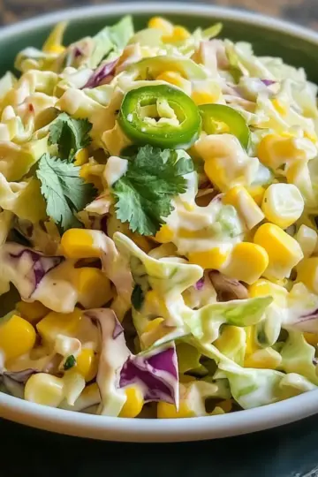 Jalapeno Corn Coleslaw