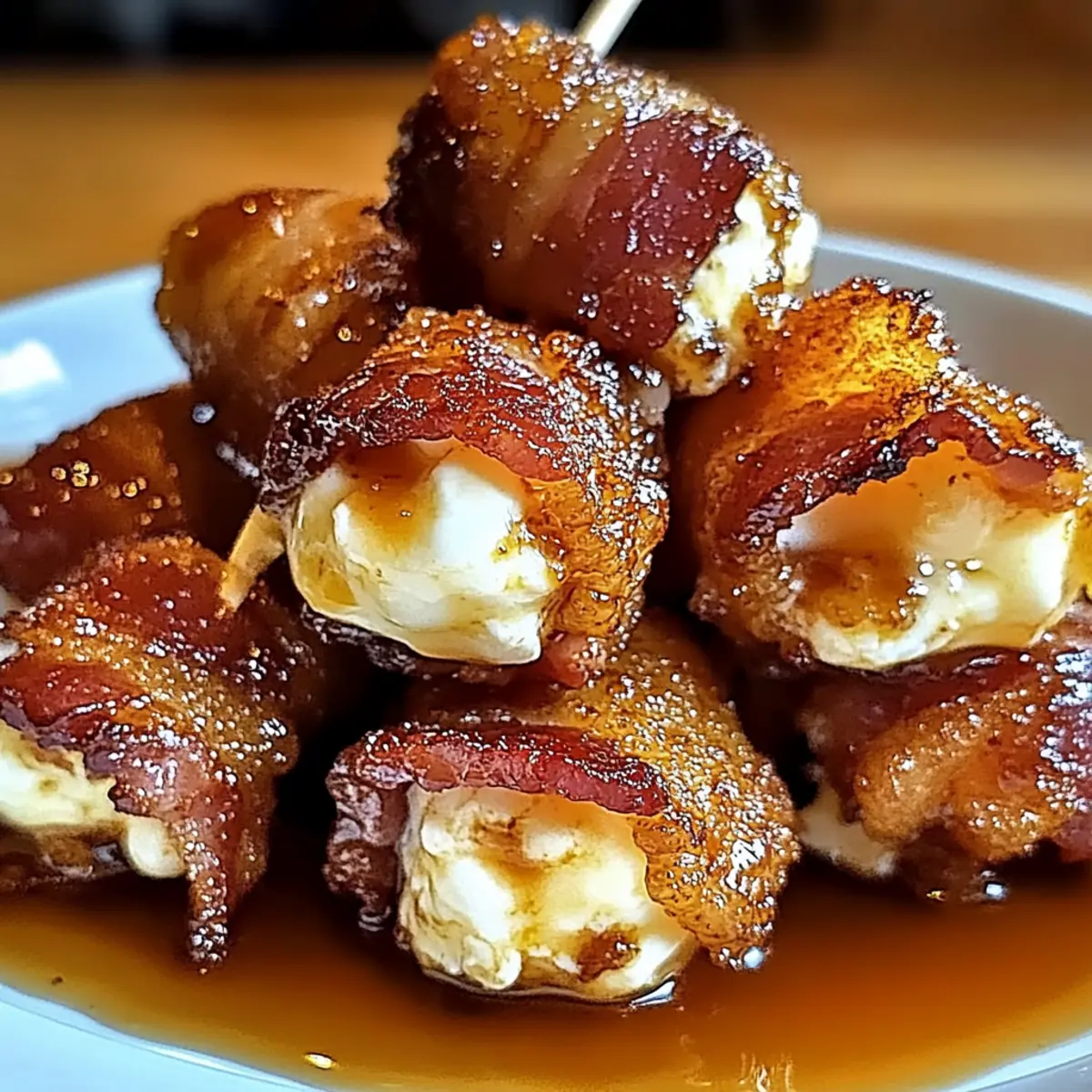 Crispy Bacon Mozzarella Poppers