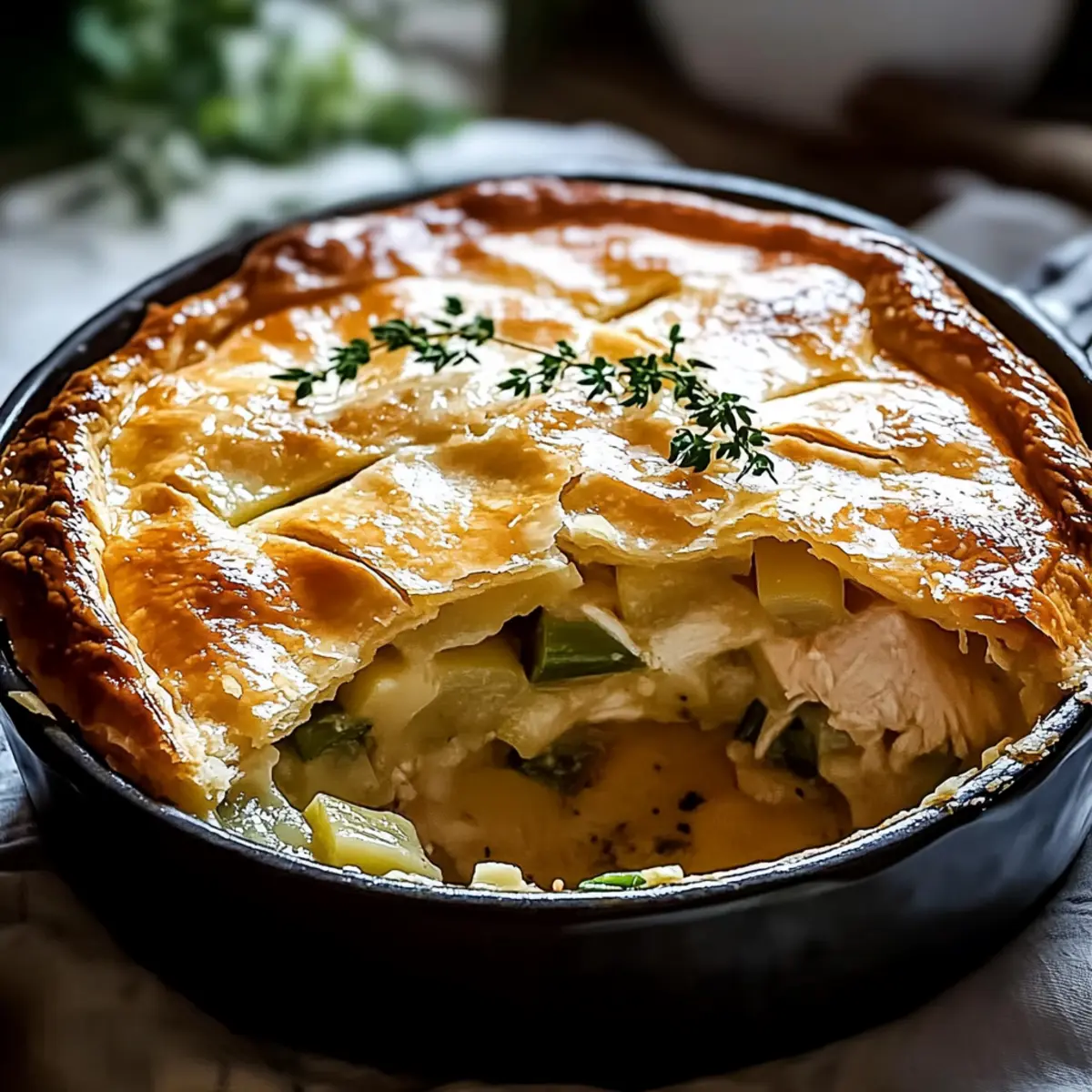 Chicken Leek and Thyme Pie