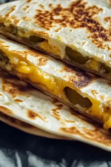 Cheesy Dill Pickle Quesadilla