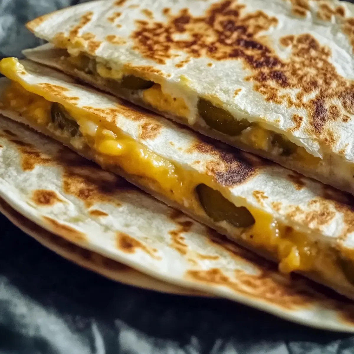 Cheesy Dill Pickle Quesadilla