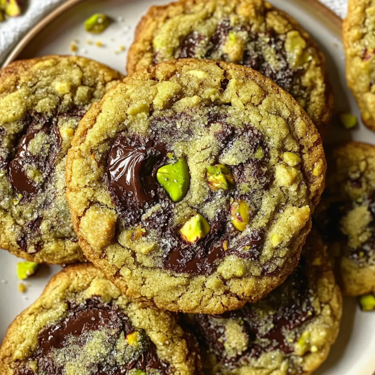 Pistachio Chocolate Chunk Cookies