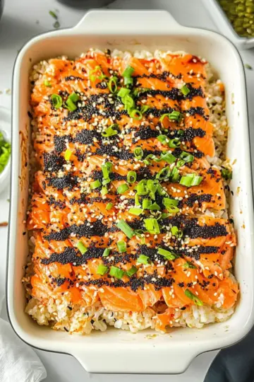 Salmon Sushi Bake