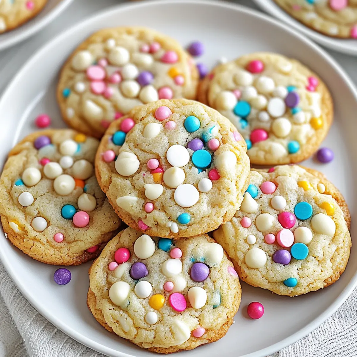 White Chocolate Confetti Cookies