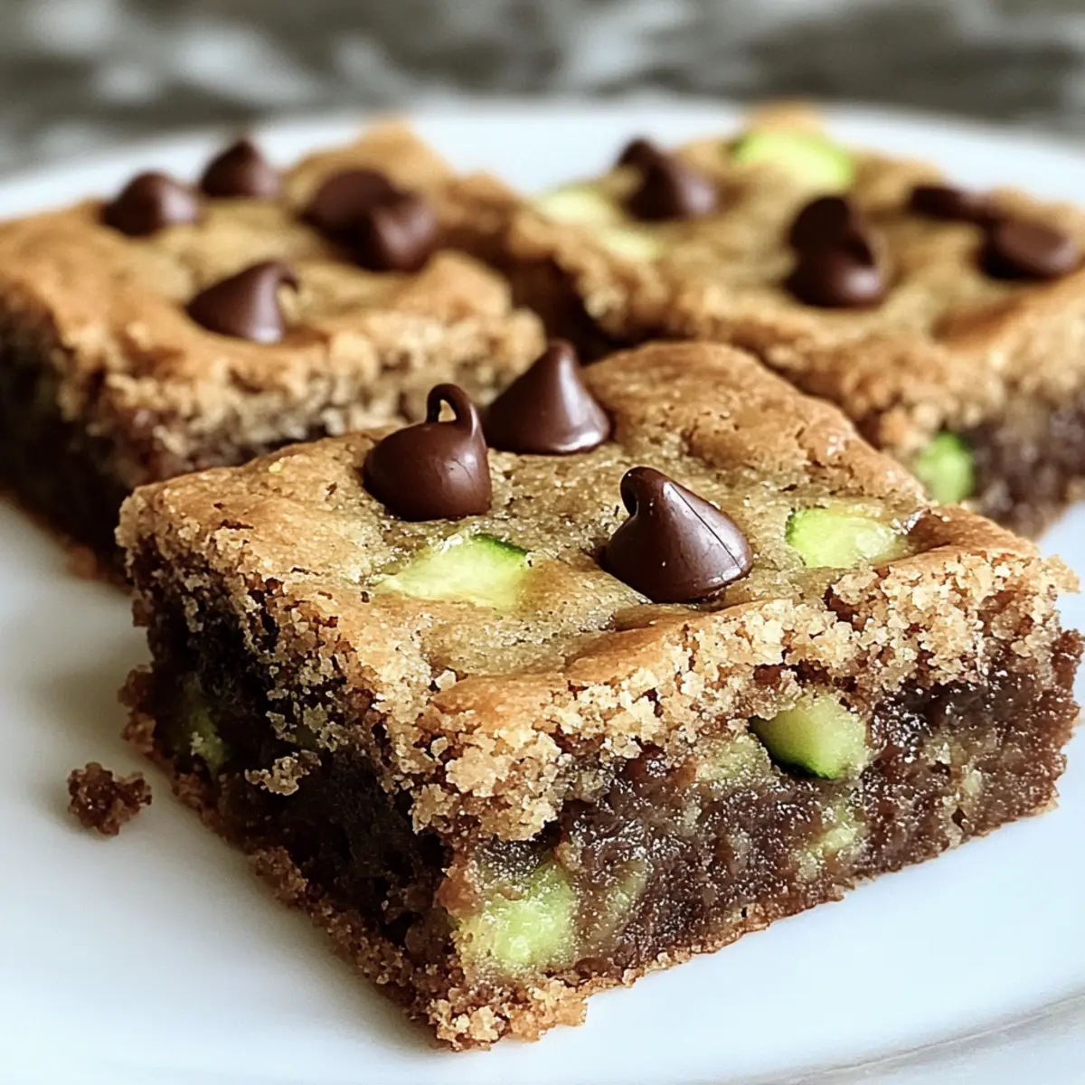 Chocolate Chip Zucchini Cookie Bars