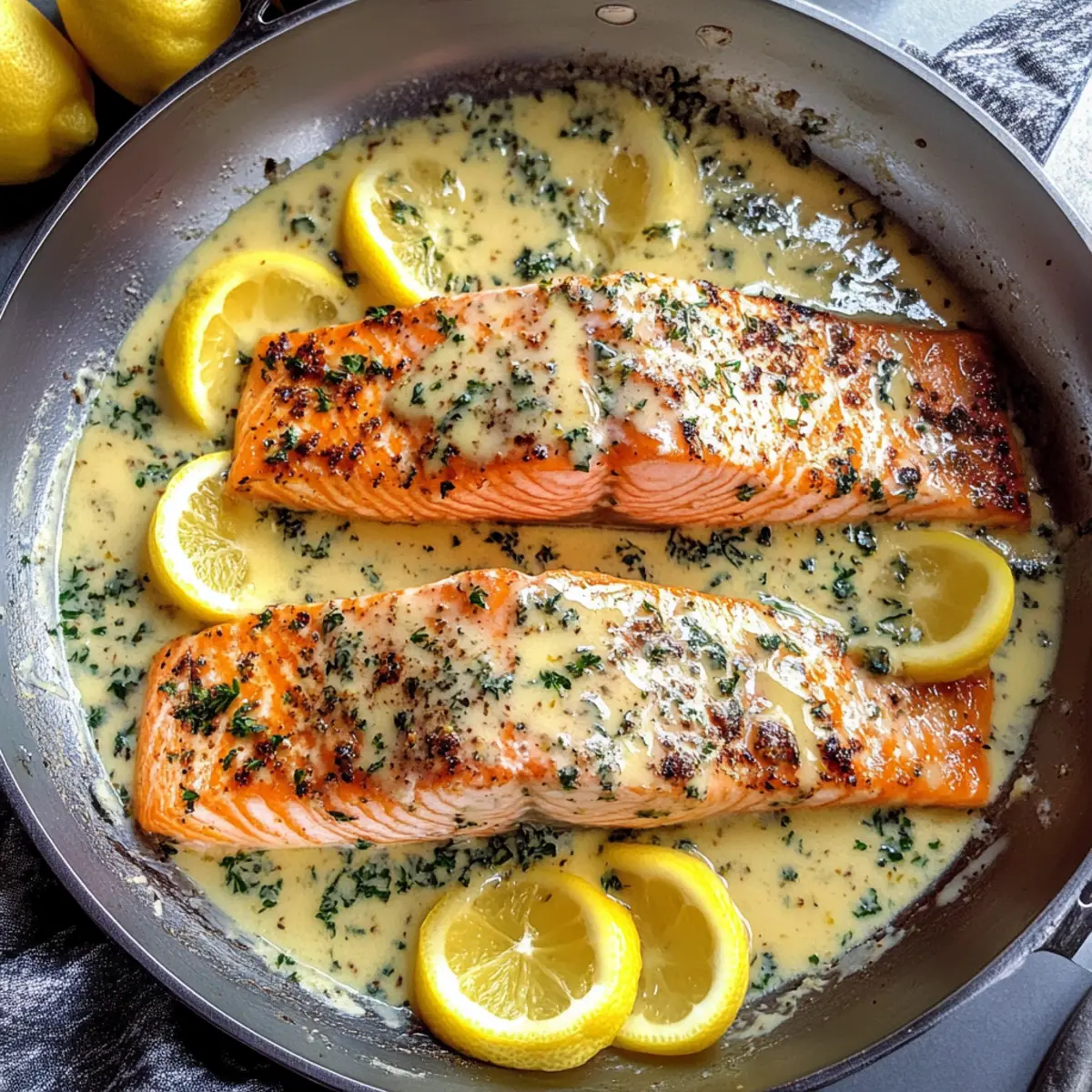 Baked Salmon Lemon Butter Cream