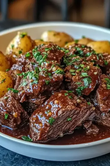 Garlic Butter Beef with Potatoes