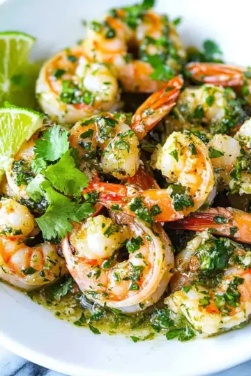 Cilantro Lime Butter Shrimp