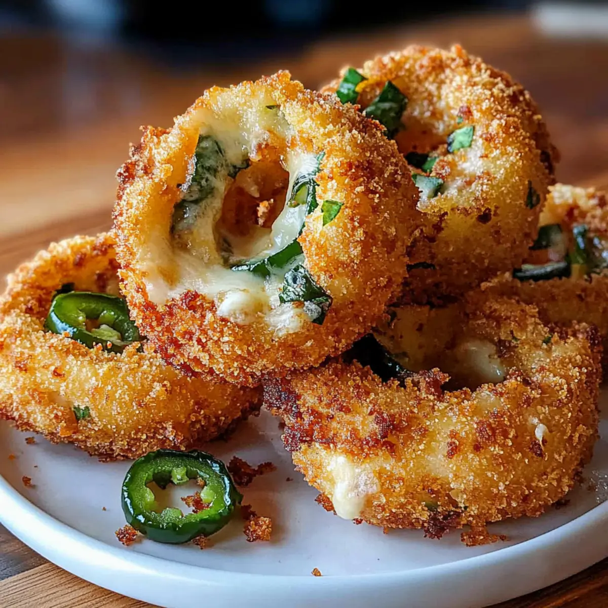Jalapeño Popper Stuffed Onion Rings